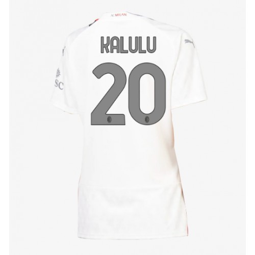 AC Milan Pierre Kalulu #20 Gostujuci Dres za Ženska 2023-24 Kratak Rukav